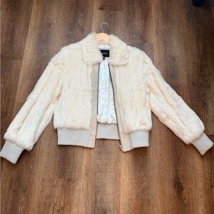 Bernardo Cream Teddy Jacket